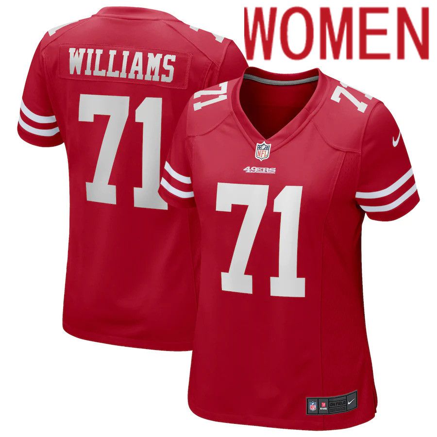 Women San Francisco 49ers 71 Trent Williams Nike Scarlet Player Game NFL Jersey